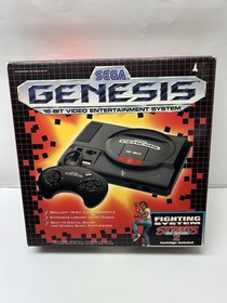 Sega Genesis Console Fighting System In Box With Streets Of Rage 2 Complete  