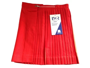 BNWT Girls Sz 14 LWR Brand Smart Red Polyester & Viscose Pleated Netball Skirt - Bild 1 von 3