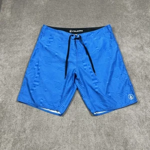 Pantalones Cortos Volcom Board Para Hombre 38 x 10 Azul Abstracto Surf Natación Verano Playa Informal - Imagen 1 de 8