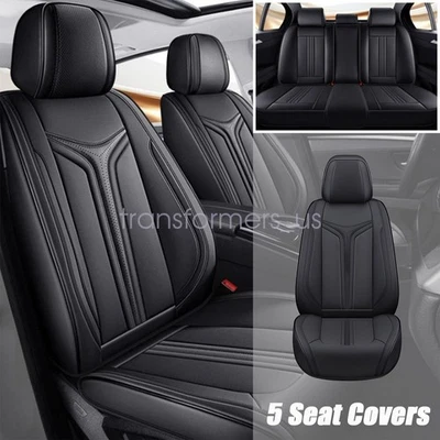 Fit For Toyota Sienna Auto Car Faux Leather Seat Covers 5-Seats Full Set Cushion Foto 1 de 4
