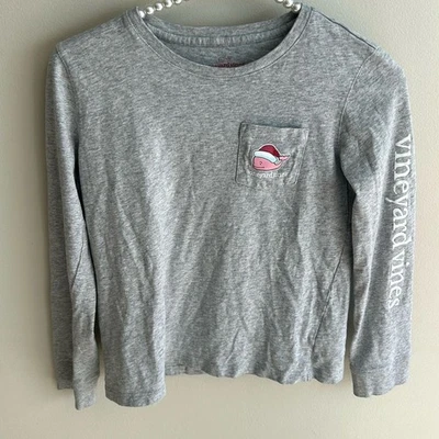 Camisa Manga Larga Feliz Navidad Niñas Vineyard Vines. Talla Juvenil Mediana. Foto 1 de 4