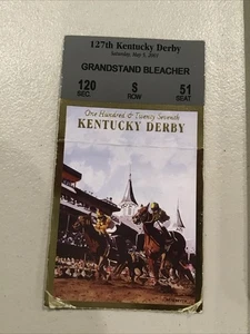 5 de mayo de 2001 127º Kentucky Derby Tribuna Asiento Carrera de Caballos Monarcos Ganar Boleto - Imagen 1 de 12