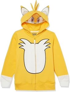 SEGA Sonic The Hedgehog Tails Costume Zip Up Fleece Hoodie-Boys 4-20 - Picture 1 of 5