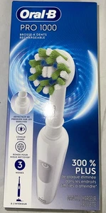 Oral-B Pro 1000 Rechargeable Electric Toothbrush (White) - New Sealed - Picture 1 of 2