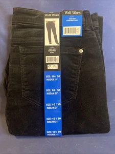 Well Worn - Women’s High Rise Corduroy Pants - Inseam 31" - Black - Size 10/30 - Picture 1 of 3