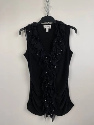 Joseph Ribkoff women's blouse black sequin size US 12 - Image 1 of 4