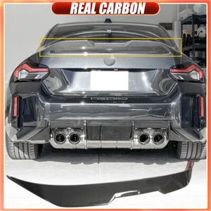 FOR 22-25 BMW G42 2 SERIES M240i G87 M2 DRY Carbon Rear Trunk Spoiler Wing Lip - Picture 1 of 11