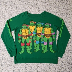 Nickelodeon Sweatshirt Youth Size XL Green L/Sleeve Teenage Mutant Ninja Turtles - Picture 1 of 15