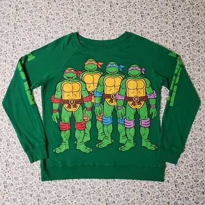 Moletom Nickelodeon juvenil tamanho XL verde G/manga Teenage Mutant Ninja Turtles - Imagem 1 de 4