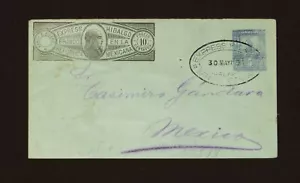 Express Hidalgo 1897 Mexico Black Impression Light Green Paper Mexican Post - Picture 1 of 2