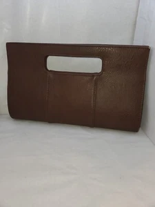 Charming Charlie’s Leatherette Brown Medium Clutch Purse - Picture 1 of 5