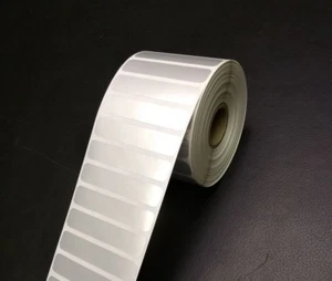 Silver Polyester/Mylar Thermal Printer Label Roll, 2" x 0.5", 2000/roll,1" core - Picture 1 of 3