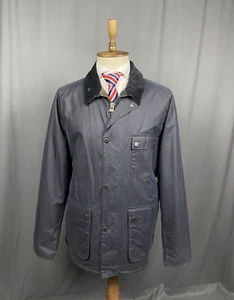 ¡COMO NUEVO! Chaqueta Abrigo Barbour Rufford Para Hombre Azul Encerado Aislado Motocicleta Talla 2XL - Imagen 1 de 14