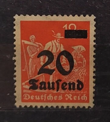Germany 20 Thousand Mark 1923 Overprint on 12 Mark Stamp Sg;DR277 - Image 1 of 2