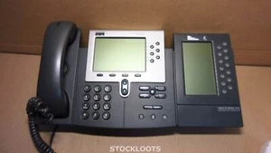 Téléphone IP Cisco 7960G CP-7960G téléphone VoIP téléphone de bureau AVEC EXTENSION 7914 - Photo 1/3