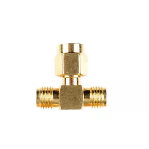 nEW SMA Male to Two SMA Female Triple T RF Adapter Connector 3 Way Splitter - Picture 1 of 3