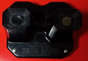 Auténtico baquelita negra vintage década de 1950 Sawyer's View-Master con 3 carretes - Imagen 1 de 7