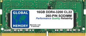 16GB (1x16GB) DDR4 3200MHz PC4-25600 260-PIN SODIMM MEMORY FOR LAPTOPS/NOTEBOOKS - Picture 1 of 1