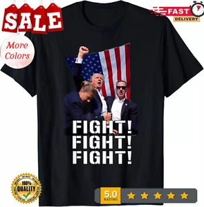 Donald Trump Fight Fist 2024 Election T-Shirt - Picture 1 of 20
