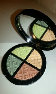 USA made Eyeshadow Quad Natural Shimmery Eye Shadow Palette Brown Green 4 colors - Picture 1 of 2