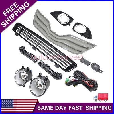 Juego de 8 biseles/soporte luces antiniebla parrilla delantera para Toyota Camry 2010-2011 Foto 1 de 4