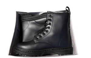 Women's Riding Boots Combat Shoes Lace Up Round Toe Winter Ankle Boot Size 10 - Picture 1 of 3