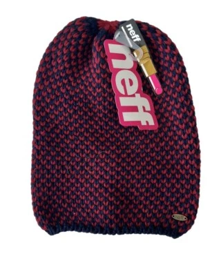 NWT Beanie Hat Cap NEFF Cyder Zig Zag - One Size - Red/Blue Stocking Cap - Image 1 of 4