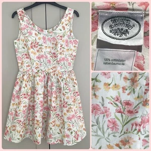 Vintage Laura Ashley Floral Summer Dress sz 8 Mini Pastel Boho Fairy Cottagecore - Picture 1 of 11