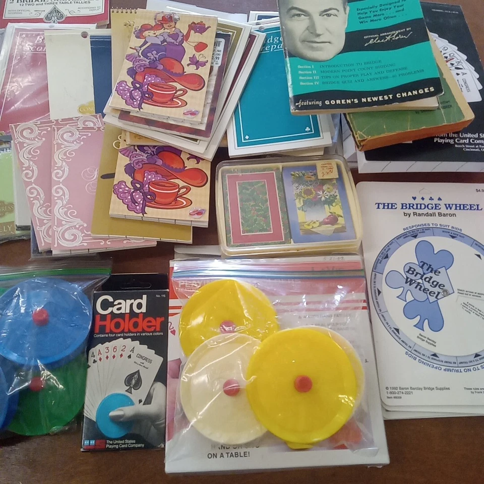 Bridge Game Score Cards Tally Books Large Lot Some Used Some Unopened Vintage - Image 1 of 4