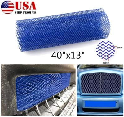 100x33cm Aluminium Car Bumper Grille Grill Mesh Net Vent Universal Diamond Hole  - Image 1 of 4