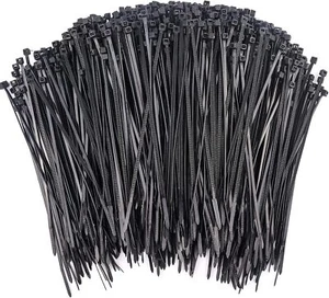 1000 piezas lazos negros con cremallera, cable de nailon autobloqueante pequeño de 4 pulgadas Ti - Imagen 1 de 3