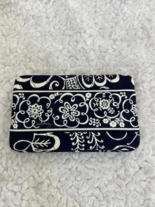 Portafoglio donna VERA BRADLEY blu navy e bianco Twirly Birds custodia rigida chiusura a pressione - Foto 1 di 6