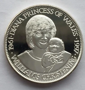 Liberia 1997 Diana With William 20 Dollars 1oz Silver Coin,Proof - Picture 1 of 2