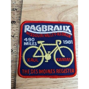 Ragbrai IX patch Missouri Valley-KeoKuk 1981 Des Moines Register IA 3 1/2 inch - Picture 1 of 4