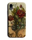 Old Looking Bunch Of Red Roses Flowers Phone Case Fone Vintage Retro Floral AS70