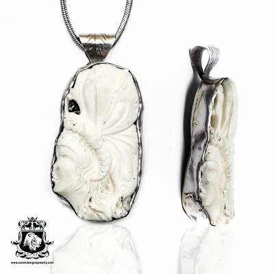 Helena de Troya Tibetana Repousse Colgante Plata Cadena 4MM N235 Foto 1 de 4