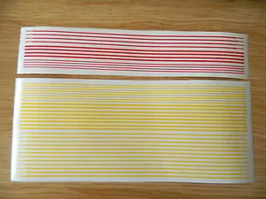 Yellow 1st Class & Red Buffet Self Adhesive Stripes for Hornby Bachmann Coaches - Picture 1 of 4