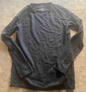 Camisa Mack Weldon Para Hombre M Gris Térmica Tejido Waffle Mezcla de Lana LS Crew *VER USO* - Imagen 1 de 10