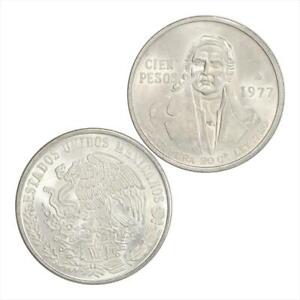Mexico 100 Cien Peso Silver 28 grams .720 Fine Silver Random Date AU - BU 