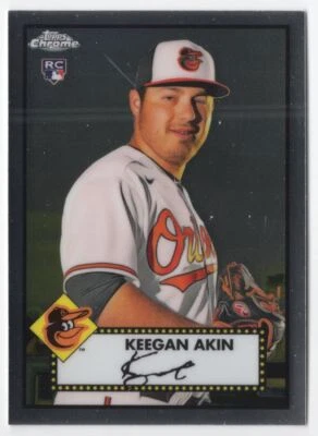 2021 Topps Chrome Platinum Anniversary Keegan Akin Baltimore Orioles R52 - Image 1 of 2