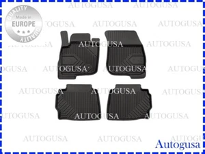 NEW LHD BLACK RUBBER FLOOR MATS CAR LINERS ALL WEATHER FOR FORD MONDEO 2015-2022 - Picture 1 of 4
