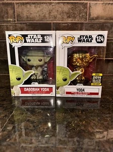 Funko Pop Yoda Regular und 2019 Convention Exclusive Gold - Bild 1 von 6