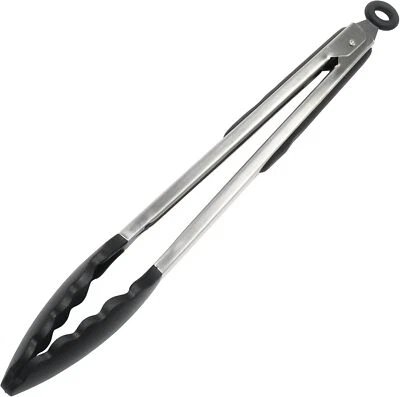Chef Craft Premium Silicone Cooking Tongs, 12 inch, Black,Cooking Utensils - Image 1 of 2