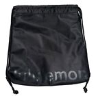 Lululemon Lightweight Gym Sack Black Graphite Logo Bag Drawstring Backpack NWT
