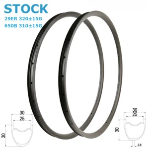 29er 650B Crosscountry Boost Mountain Bike Carbon Rims UD 3K 12K Mate Gloss 2pcs - Picture 1 of 13