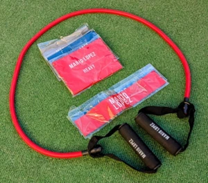 Mario Lopez WORKOUT Resistance Bands+Tube Training Fitness Kit 6pcs Set NOP - Picture 1 of 5