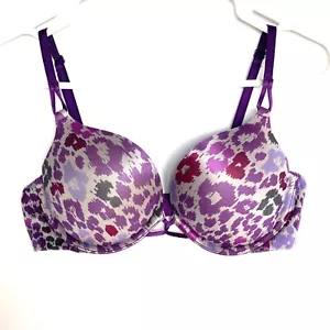 Victorias Secret Bra 34B Miraculous Plunge Leopard Cheetah Mob Wife Underwire - Picture 1 of 14