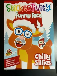 CHRISTMAS STICKERTIVITY FUNNY FACE BOOK CHILLY SILLIES NEW HOLIDAY KIDS FUN ! - Imagen 1 de 4