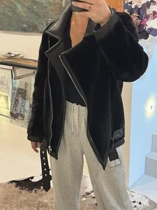 Aviator JACKE WINTERJACKE LAMMFELL Biker Zara PELZJACKE shearling Acne Set 38 - Bild 1 von 13