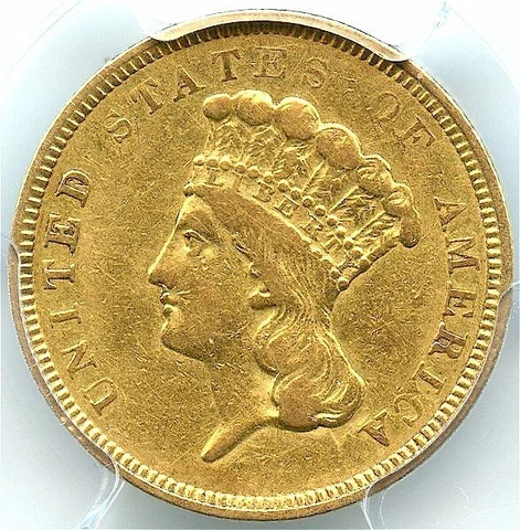 1854-O $3 Gold Princess, PCGS VF Details, Even Gold Color, Very Attractive Coin! Cover